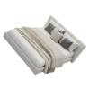 Miniature Dollhouses Bedroom Double Bed with Beddings Model Furniture for 1/20 Realistic Scene Display Accessories Bed