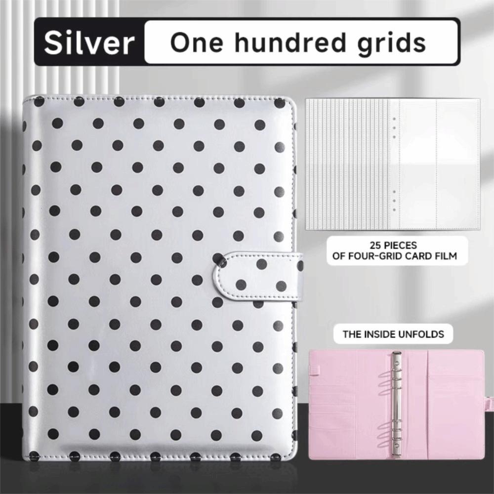 Colorful A5 Soft Budget Binder Planner 6 Hole Binder Pockets Money Saving Envelope for Budgeting Polka Dot Silver 1270₽