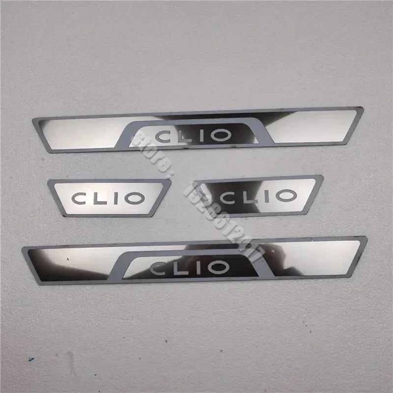 Car Accessories for Renault CLIO IV V CLIO 4 5 RS 2014~2024 Stainless Door Sill Scuff Plate Trim Kick Pedal Protectors Trim