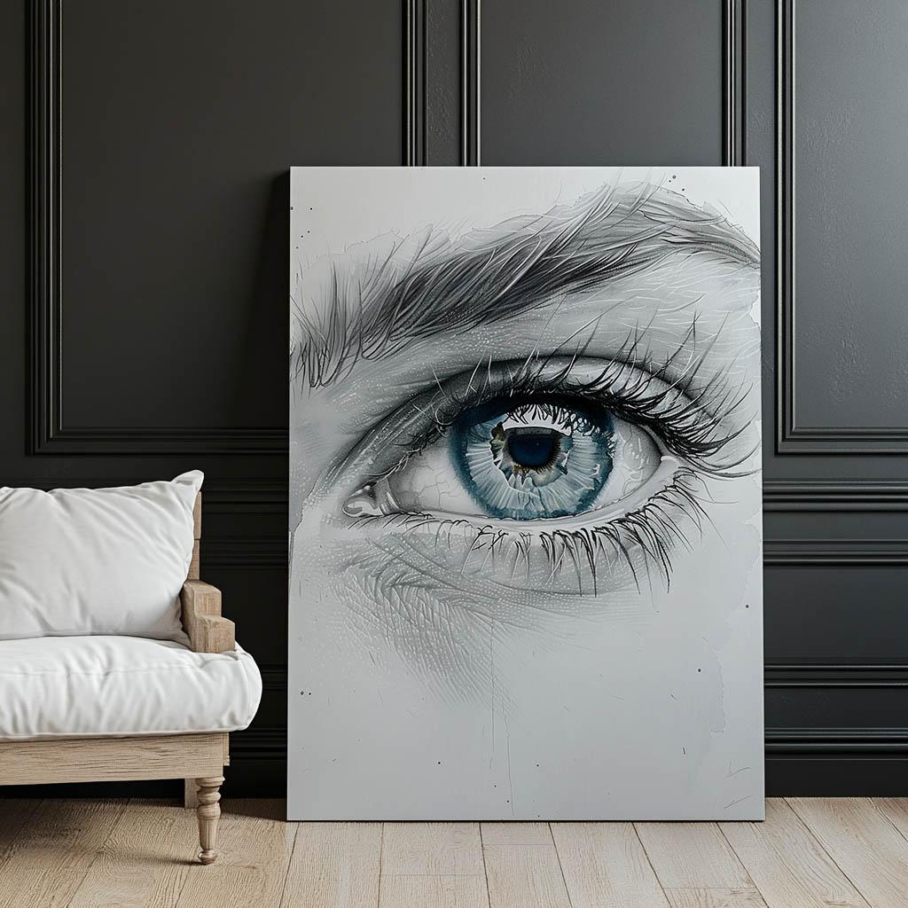 Captivating Look Captivating Look, 50X70 Cm, Gold Aluminum Frame, 230 Gsm Matte Paper