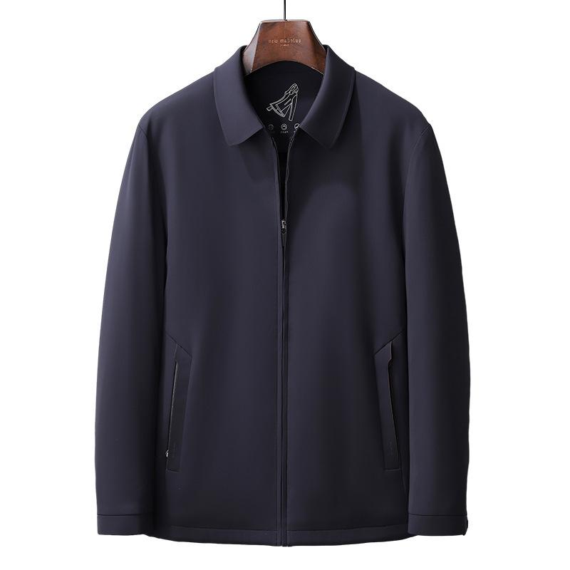 

Зимнее теплое толстое пальто куртка для мужчин среднего и пожилого возраста, куртка из пуха белой утки 5XL темно-синий