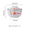 YWDL Japanische Instant-Ramen-Schüssel mit Deckel Retro Keramik Große Kapazität Nudel Salat Suppenschüsseln Haushalt Küchengeschirr