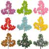 12PCS Multicolor Artificial Banyan Leaves Realistic Silk Leaves Simulated Ficus Branches Fake Banyan Tree Leaves Party Supplies