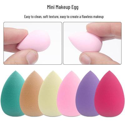 Dual-Use Mini Beauty Sponge: Water Drop Shape Makeup Tool for Wet & Dry Application
