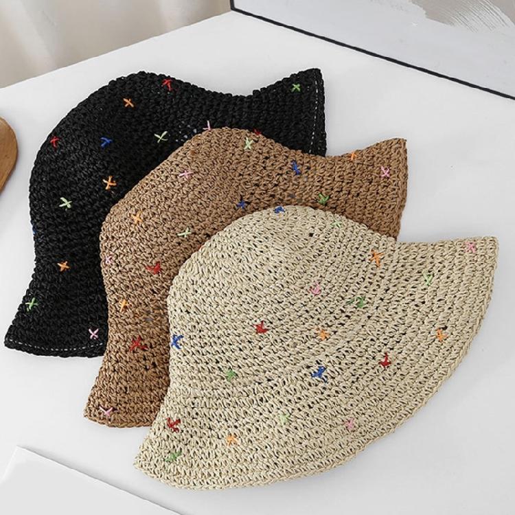 Weaving Straw Hat for Teen Girl Breathable Spring Camping Sunproof Beach Hat
