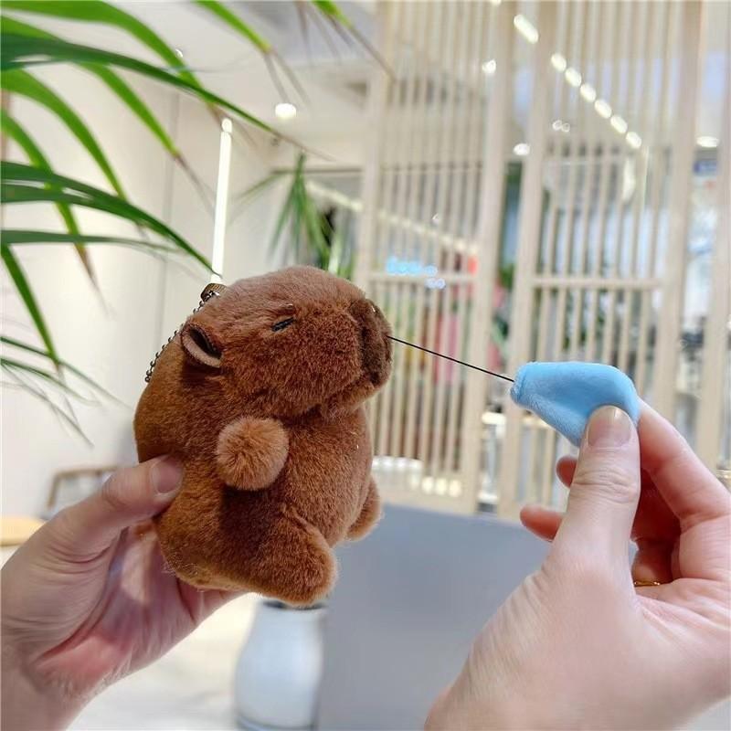 Keychain Girls Capybara Children Backpack Decorative Pendant Gift Plush Toy