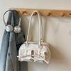 Versatile Bowknot PU Leather Women's Shoulder Bags Fashi Glossy Ladies Underarm Bags Casual Large Capacity Female Handbag