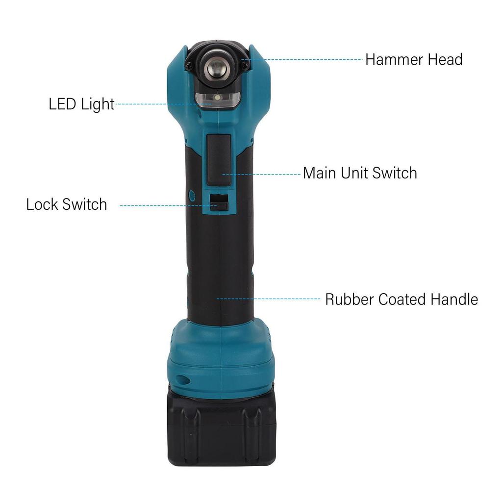 Electric Nail Hammer Fit for BL1830B BL1840B BL1850B BL1860B BL1815 BL1820 BL1825 Battery Rechargeable Cordless Palm