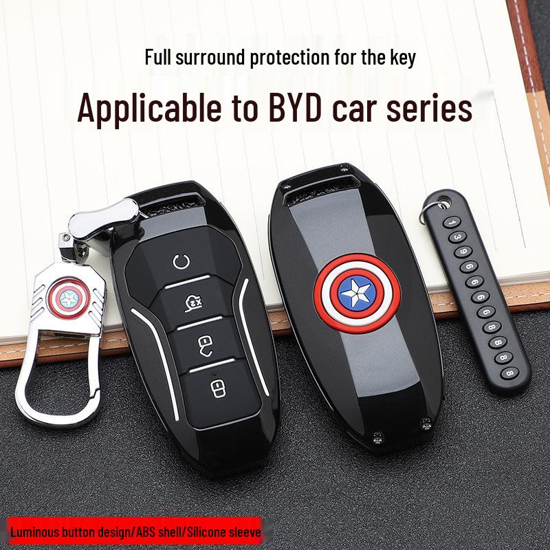 BYD Marvel Car Key Pouch - Fashionable Buckle Remote Shell & Personalized Decor