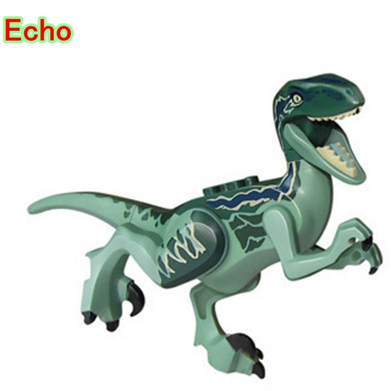 Sperrblöcke Jurassic Dinosaurier Tyrannosaurus Rex Wyvern Velociraptor Stegosaurus Bausteine ​​Spielzeug für Kinder Dinosaurier