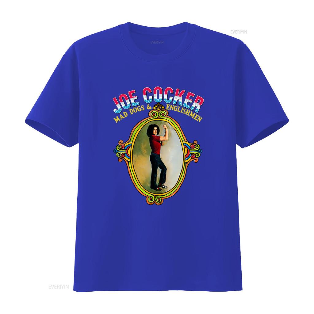 Mad Dogs Englishmen Joe Cocker T Shirt Design Musicale Retrò Stampa di Alta Qualità Vestibilità vintage Lavato Leggermente alla moda Versatile