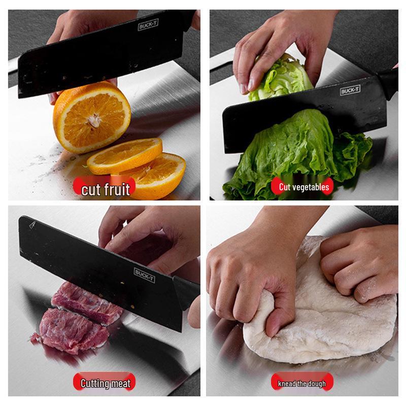 Multifunctional Double-Sided Thick Stainless Steel Kitchen Cutting Board
