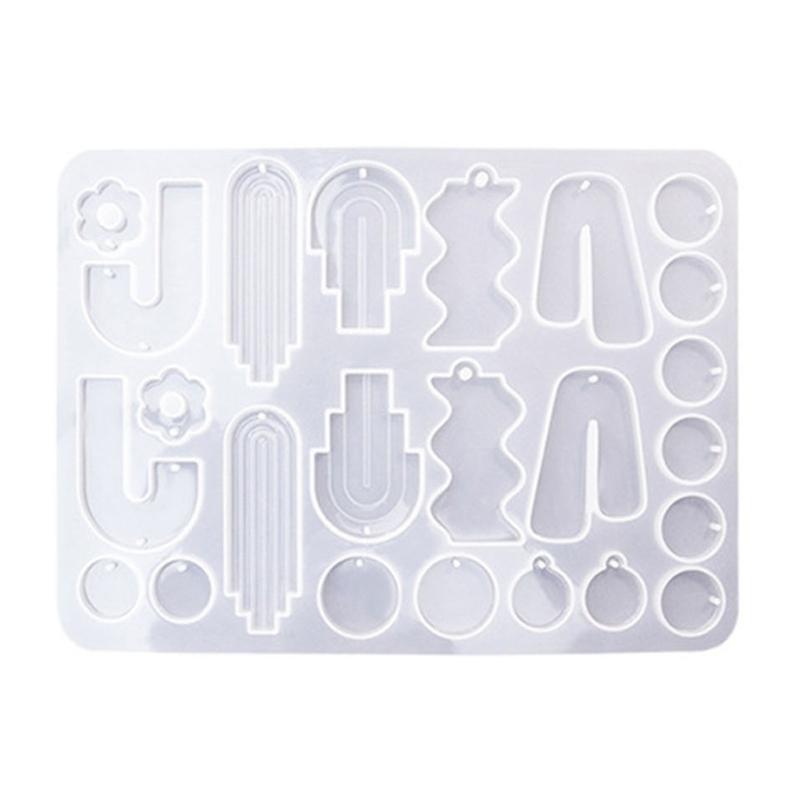 3D Irregular Silicone Molds Jewelry Casting Molds Epoxy Resin Pendant Mould for DIY Earrings, Jewelry, Keychain, Crafts