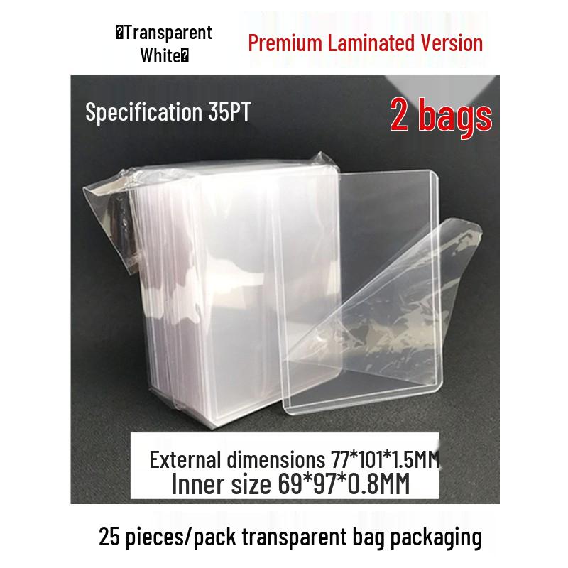 Genomskinligt halvstyvt korthållare för Yu-Gi-Oh, Pokemon, Magic, Sportkort - 35PT