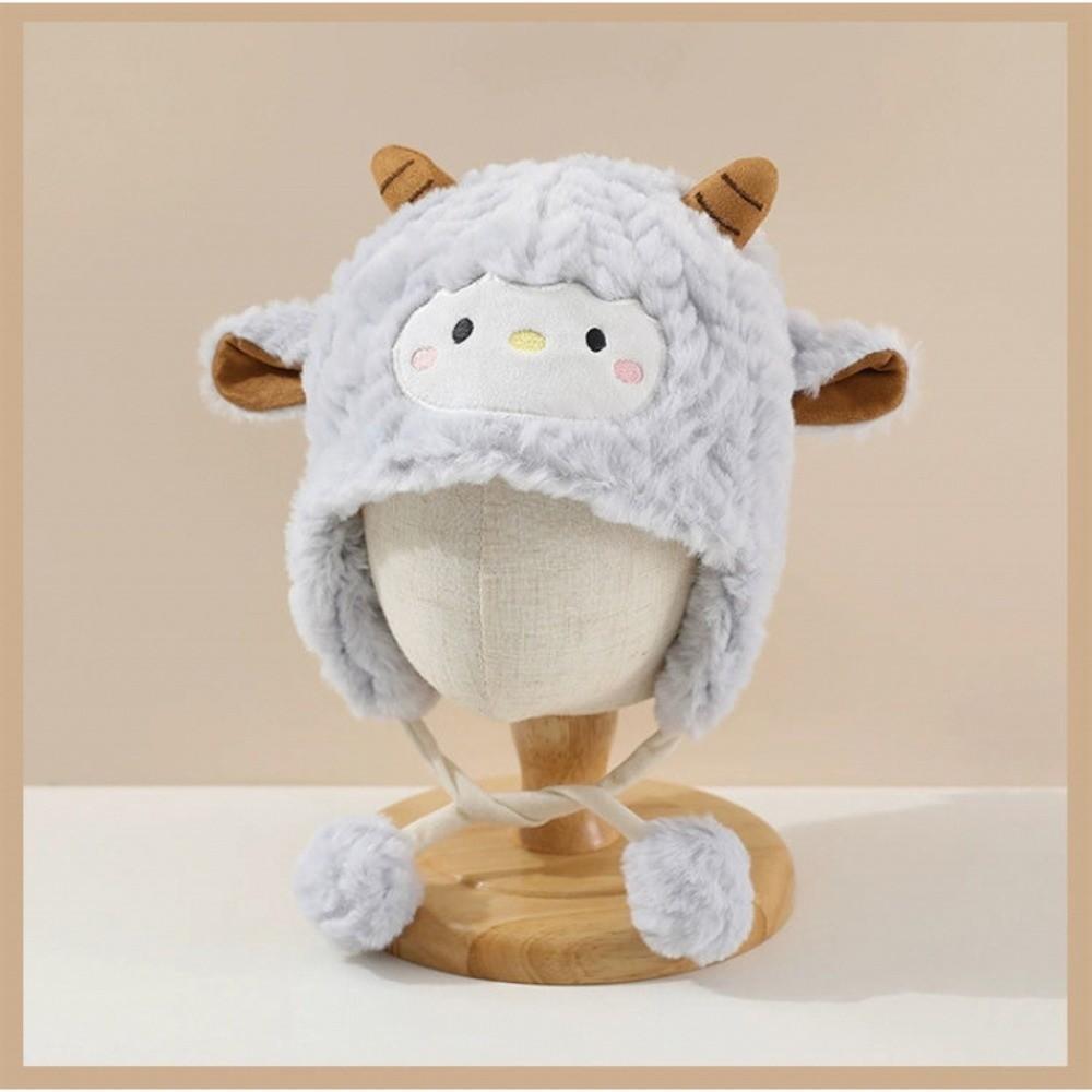 Breathable Toddler's Sheep Hat Cartoon Beanie Hat Cute Lamb Pullover Cap  Winter