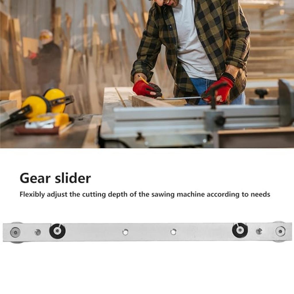 1 Set Aluminium Alloy T-tracks Slot Miter Track & Miter Bar Slider Table Saw Miter Gauge Rod Woodworking Tools Workbench Silvery