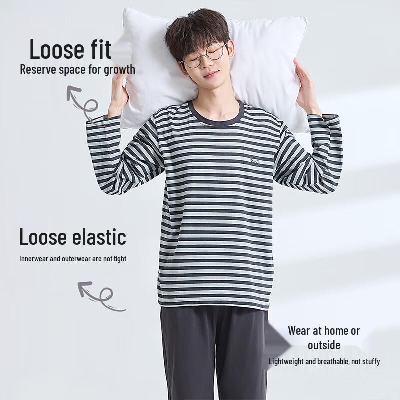 Mao Ren Boys' 100% Cotton Pajama Set