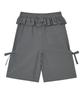 Taibseobiseu Ruffled Stripe Pocket Pants [Gray]