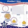 Tatuo 48 Pcs Mini White Desktop Flags on Stick with Stands 5.51 x 8.27 Office White Solid for DIY Craft Small Blank Desktop Flag with Pole for 4th of