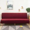 Polar Fleece Armless Sofa Bed Cover Elastic Without Armrest Sofa Bed Covers Anti-Slip Sofa Slipcover For Living Room Home Hotel