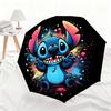 1pc Disney Stitch Cartoon Automatic Umbrella, All-Occasion Dual-Use Umbrella for Sun and Rain, Portable Folding Umbrella, Chri
