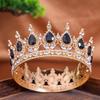 European Baroque Bridal Crown: Round Headdress for Weddings & Birthdays, Retro Hair Accessories