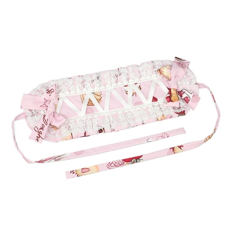 Opaska na głowę w stylu japońskim, koronkowe mankiety na ręce do noszenia na co dzień i na imprezę tematyczną, akcesoria do przebrania na kostium anime