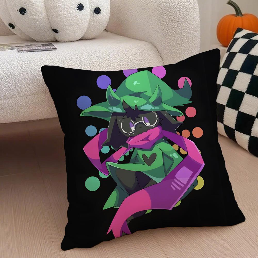 

Quirky Indie American Game DDeltarunne Cushion Cover Throw Pillow Cover Hidden Button Durable Polyester Chair Cushion 30X30cm