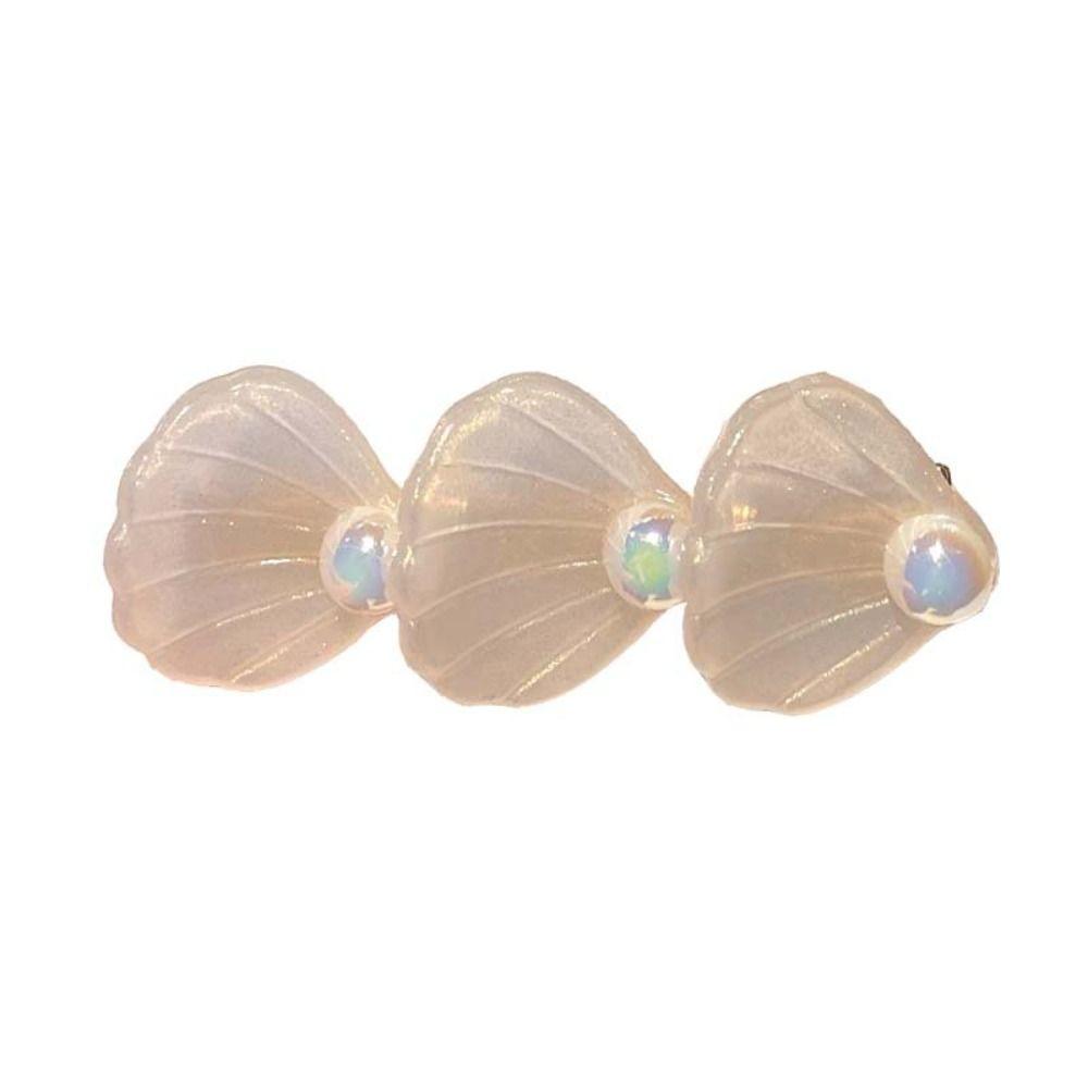 5pcs Pink Shell Starfish Hair Clips Pearl Barrette New Princess Headdress  Hair Accessories