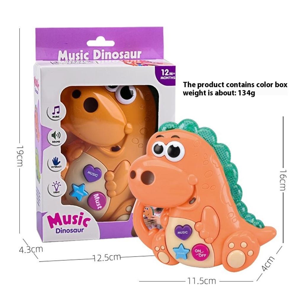 1138 Cartoon Dinosaur Baby Kids Musical Educational Toy Electronic Piano with Light