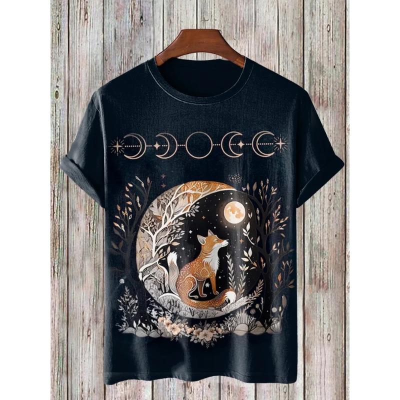 Herren Tier Lustige Katze Bedrucktes T-Shirt Kurzarm T-Shirt Tops 3D-Druck O-Ausschnitt Shirts Party Sommer Lässig Herrenbekleidung