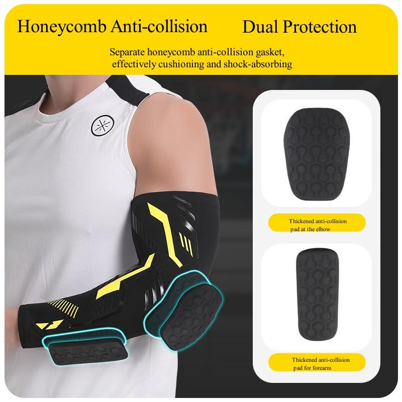 1-częściowy ochraniacz na łokieć Honeycomb Anti-Collision Sportowy ochraniacz na ramię do koszykówki Antypoślizgowy ochraniacz na łokieć Rękaw wyściełany