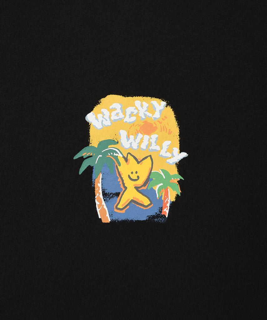 WACKY WILLY Kiki Ocean Graphic Short Sleeve T-Shirt Black