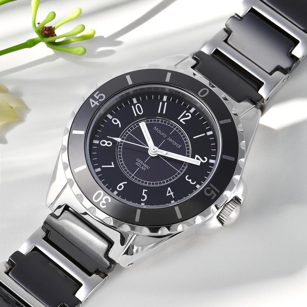MJ041 [Mauro Gerardi] Solar-powered men's watch, ceramic,