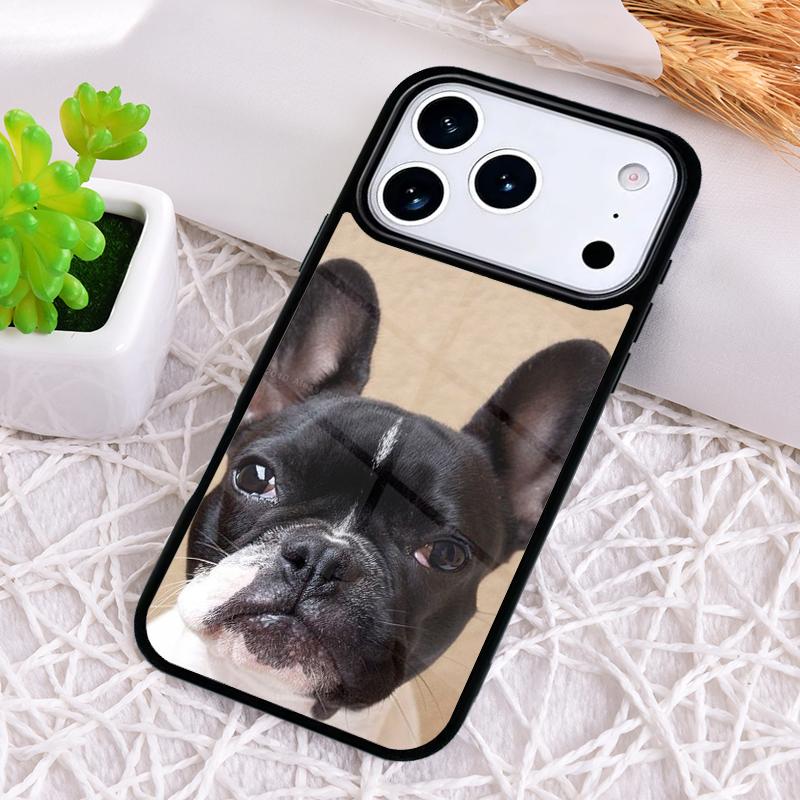 Adorable French Bulldog Phone Case for iPhone 17 Air 16 15 11 12 14 13 Pro Max Shockproof Cover