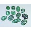 260Cts.Color Enhanced Green Solar Cab Agate Oval Loose Gemstone 12Pcs Lot C-2125