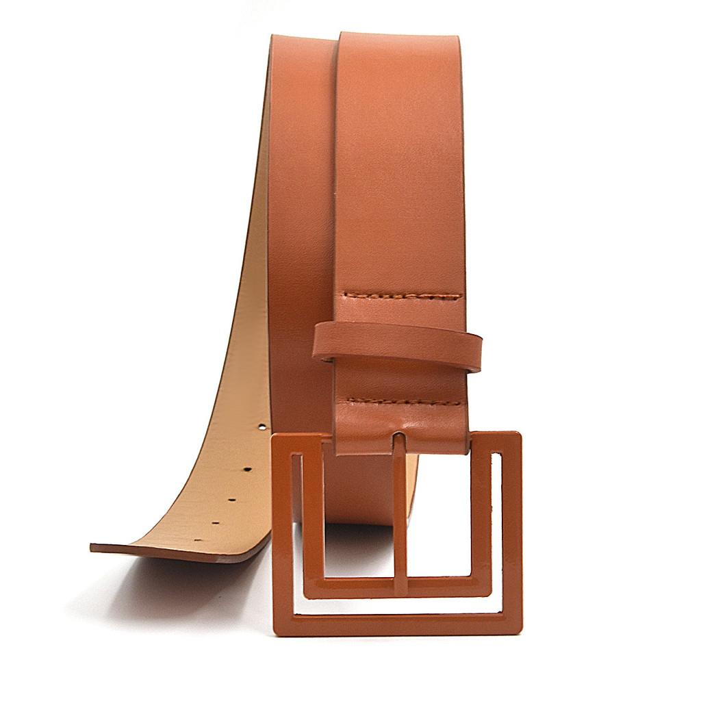 Womens Pu Leather Belt With Pin Buckle For Casual Office Wear