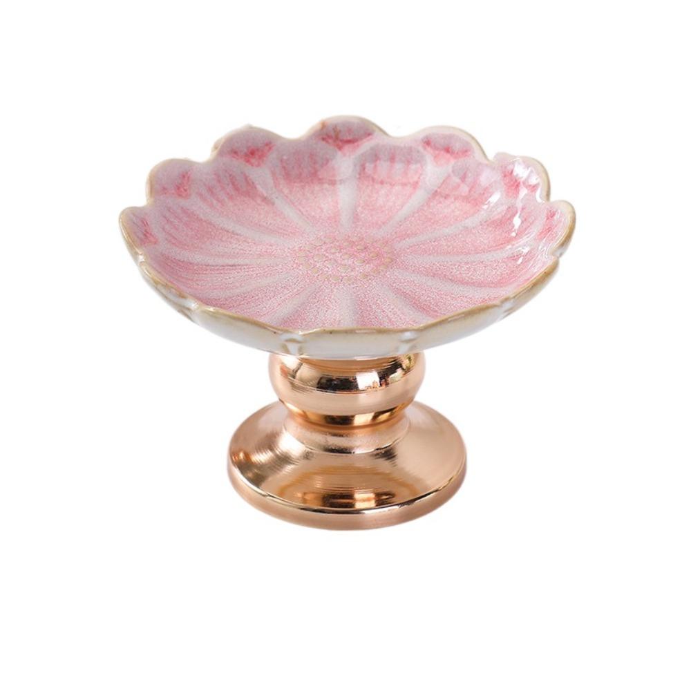 

European Style Ceramics Candle Stand Light Luxury Candlestick Craft Candle Holder Office