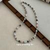 Cui Yan S925 Sterling Silver Korean Style Colorful Beaded Necklace for Women – Spring/Summer Dopamine Choker