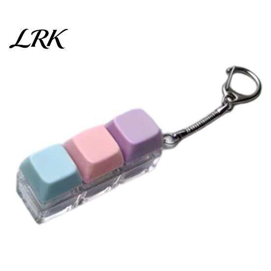 Sensory Keyboard Toy 2/3/4/9-Keys Fidget Toy, Stress Relief Push Button Finger LED Light-up Keychain Clicker Mechanical