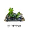 Resin Hanging Frog Figurine Planter Pot Decorations Funny Drinking Frog Statue Flower Pot Edge Animal Ornament Garden Decors