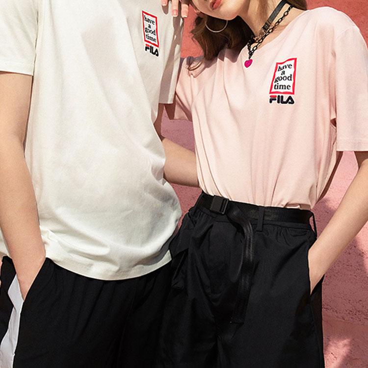 New FILA X HAGT T Shirts Unisex Pink F11U229102F-PK