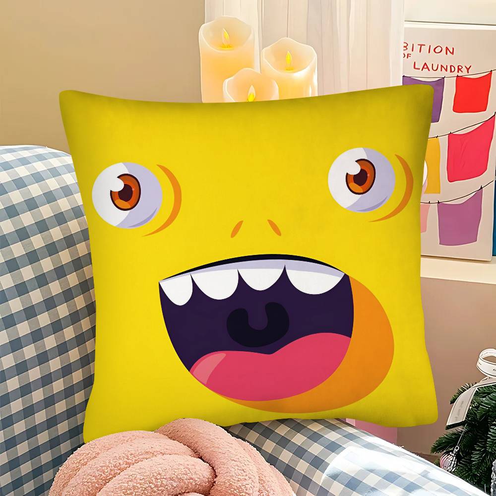 

pc D Funny Meme Face Pillow Case Fashion Square Pillowcase Bedroom Sofa Room Ins Decoration Leisure 40x40 cm