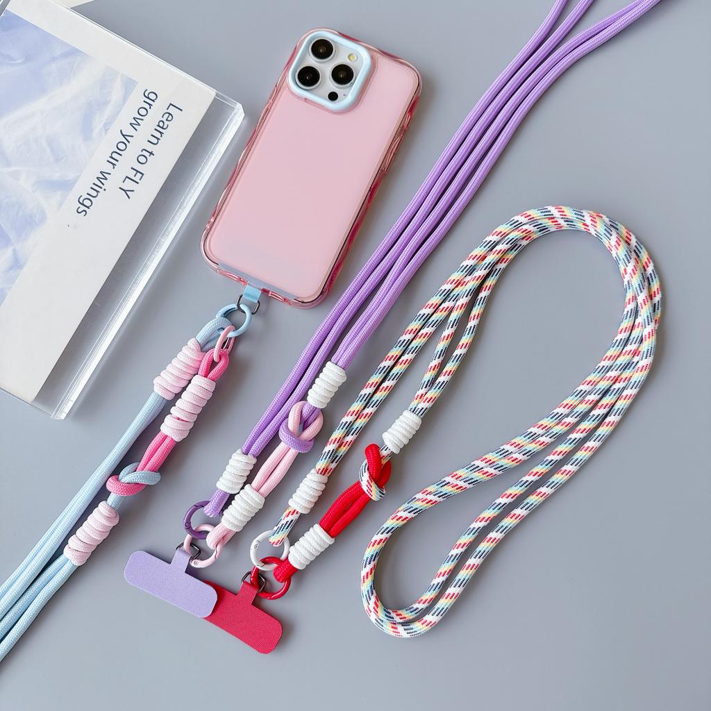 DIY Two-in-one Mobile Phone Lanyard, Crossbody Long Rope, Neck Lanyard, Finger Lanyard, Anti-loss, Enlarged Hanging Piece