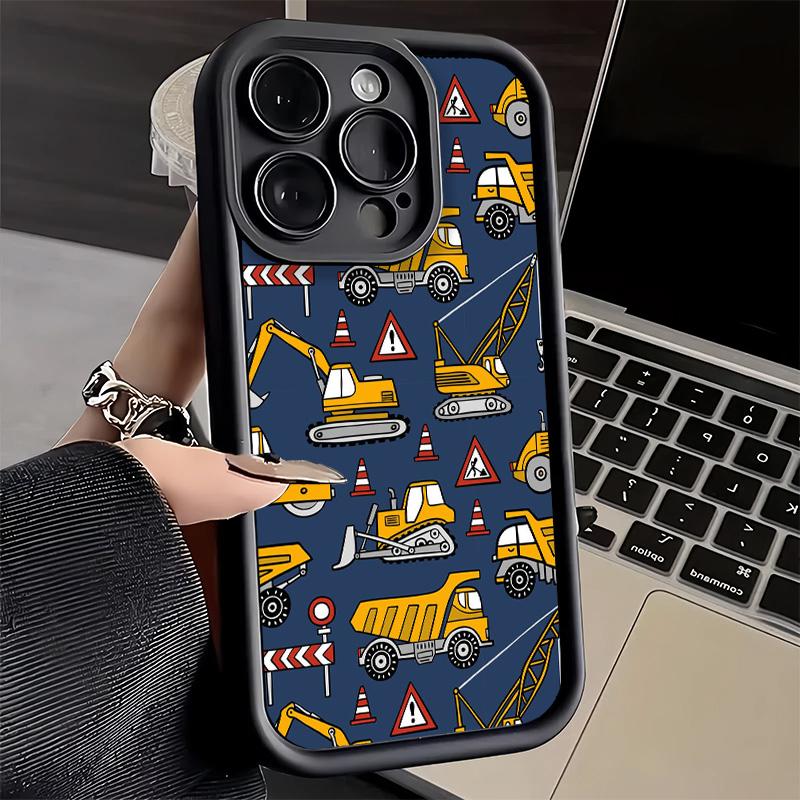 Phone Case for iPhone 17 Air 16E 15 16 Pro Max Excavating Machinery Cool Cover 14 Plus 13 12 Mini Soft Shell Silicone Fundas