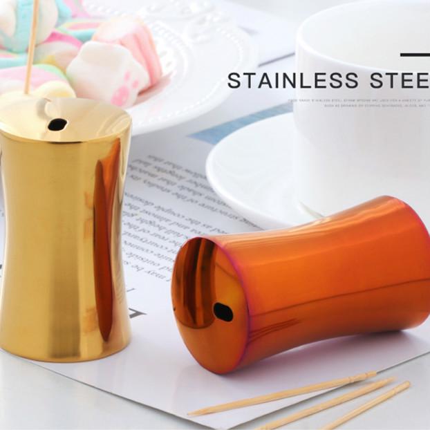 Stainless Steel Toothpick Holder Dispenser Y Shaped Home Toothpick Box Kitchen Tool