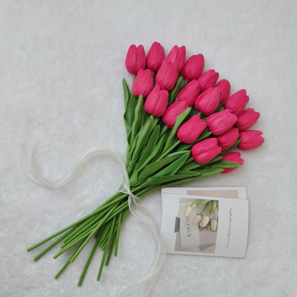 Tulip Simulation Flower, Fake Flower Prop, Plastic Material, Wedding Decoration, Living Room Bouquet Prop