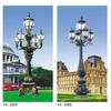 European Retro Double-Head Street Light: Cast Aluminum/Iron, Sand-Finished Courtyard Lamp