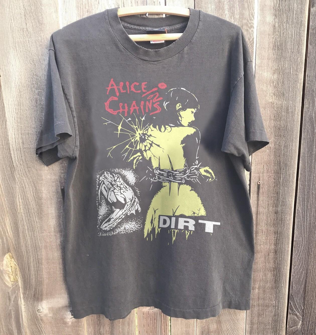 HOT! Alice In Chains Dirt Graphic Retro Unisex Charcoal T-shirt Size S-5XL L