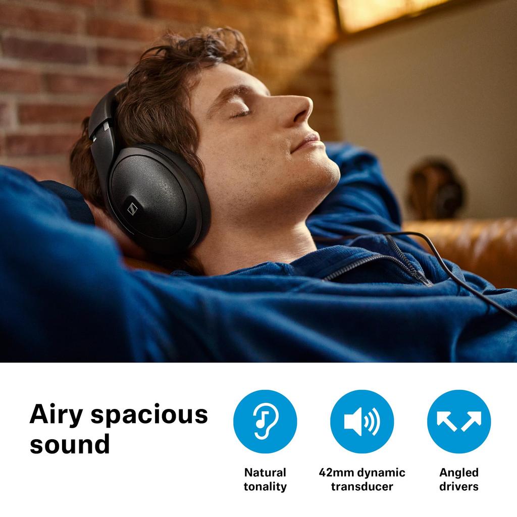 Sennheiser HD 620S Wired Headphones [VGP2025-2026 Gold Award] Black, Closed-back, Over-ear, High-Performance Transducer, Acoustic Foam, Ultra-light Vo